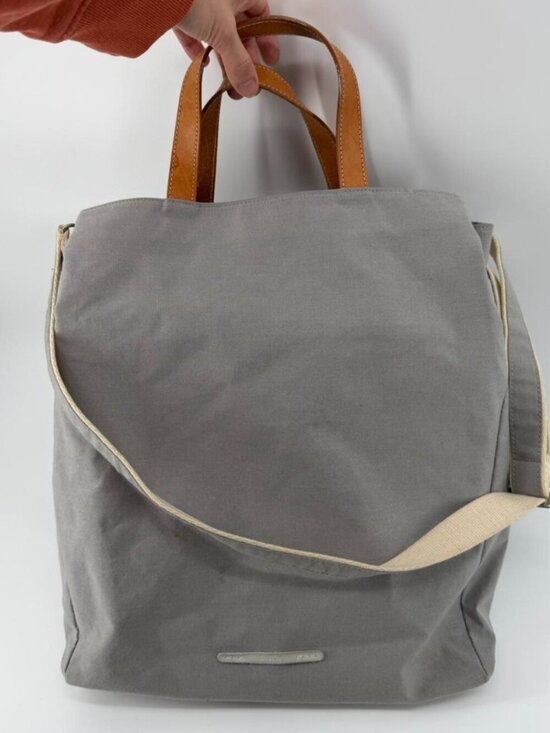 RAWROW Handbags - RAWROW R Bag Canvas Tote Bag Gray Crossbody Shoulder Bag Leather Handles Minimal